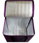 Yalıtılmış Soğutucu Tote Çantalar / Tek kullanımlık öğle yemeği çantası / Yetişkinler için mor soğutucu torba