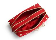 Kırmızı Pamuklu Bayan Seyahat Kozmetik Çantaları Kozmetik Çanta Moda