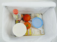 600D Polyester 24 Can Yalıtımlı Piknik Çantası, Promosyonlu Öğle Yemeği Beyaz Renk